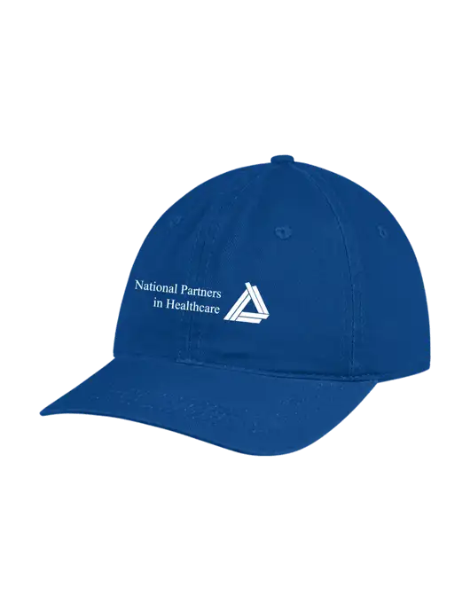 Garment Washed Unstructured Twill Royal Cap w/NPH Logo