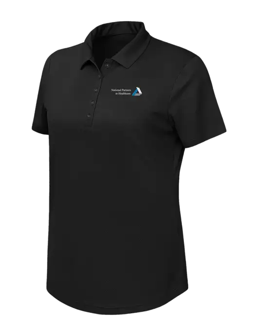Callaway Womens Birdseye Black Polo w/NPH Logo