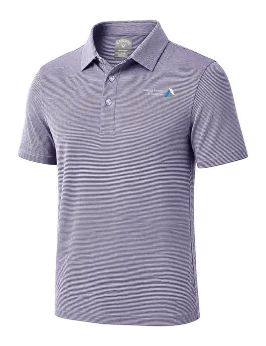 Callaway Navy Fine Line Stripe Polo w/NPH Logo