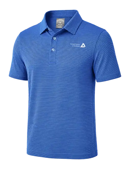 Callaway Royal Blue Fine Line Stripe Polo w/NPH Logo