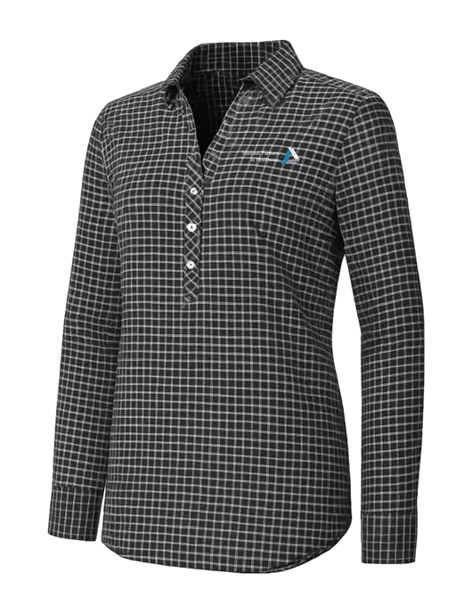 Womens Dark Grey/White City Stretch Shirt w/NPH Logo