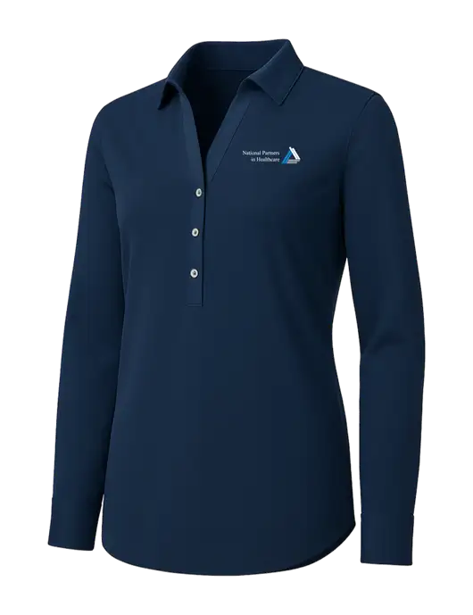 Womens Navy City Stretch Shirt w/NPH Logo