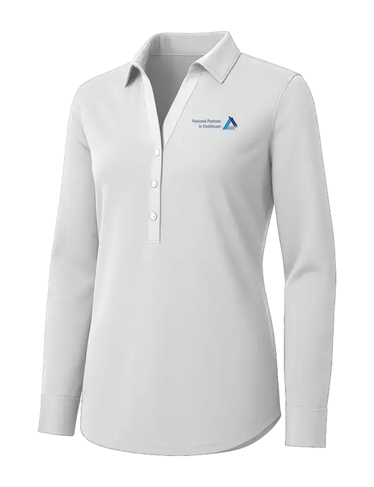 Womens White City Stretch Shirt w/NPH Logo