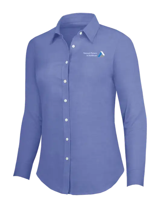 Navy Womens SuperPro Oxford Shirt w/NPH Logo
