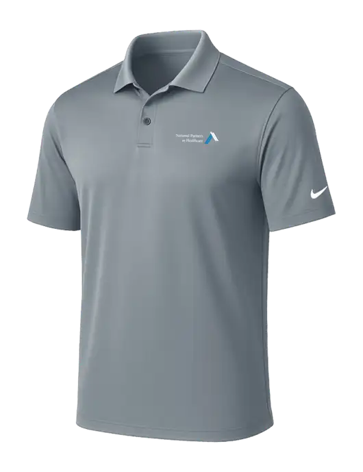 NIKE Medium Grey Victory Solid Polo w/NPH Logo