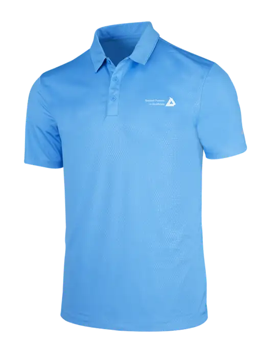 NIKE Light Royal Blue Dri-Fit Embossed Tri-Blade Polo w/NPH Logo
