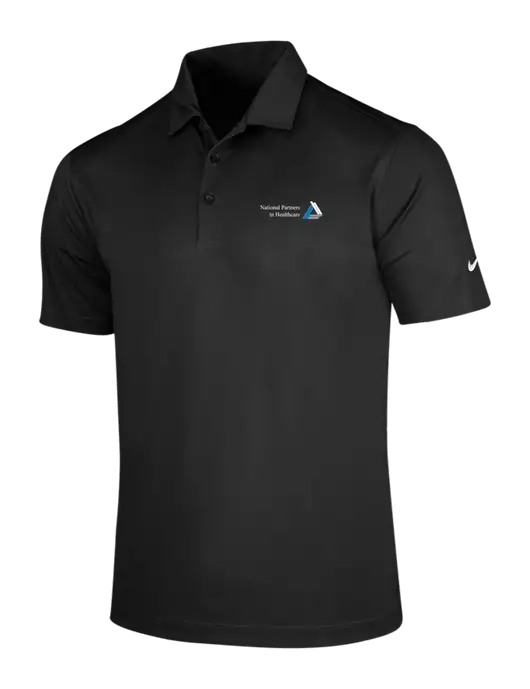 NIKE Black Dri-Fit Vertical Mesh Polo w/NPH Logo
