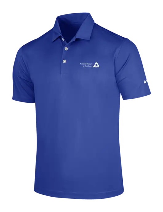 NIKE Dark Royal Dri-Fit Vertical Mesh Polo w/NPH Logo