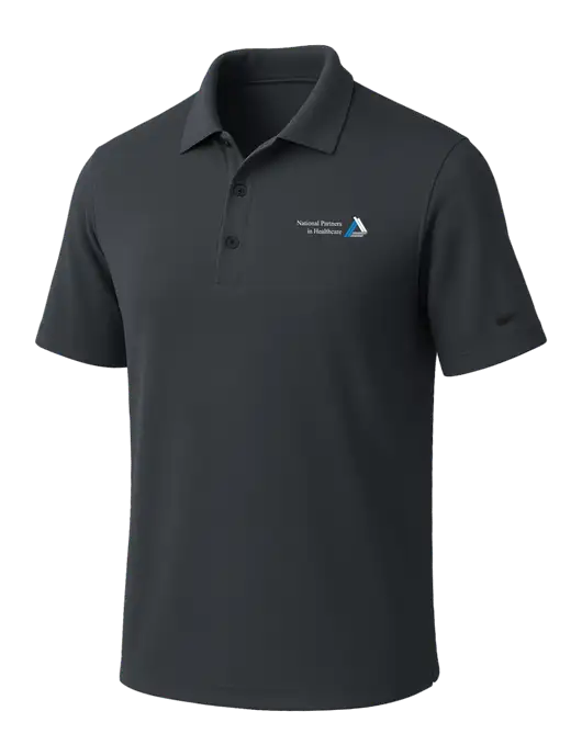 NIKE Dark Grey Dri-Fit Micro Pique Polo w/NPH Logo