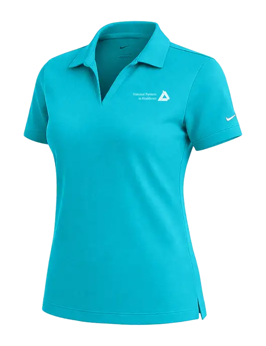 NIKE Sapphire Blue Womens Dri-Fit Micro Pique Polo w/NPH Logo