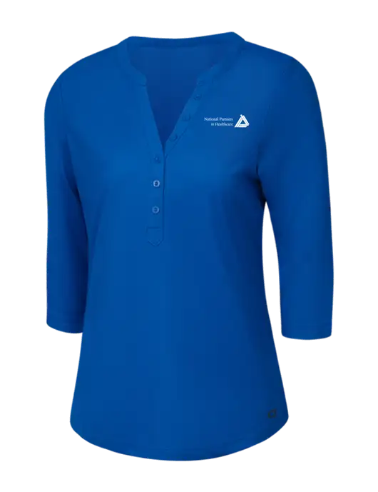 OGIO Royal Blue Jewel Henley w/NPH Logo