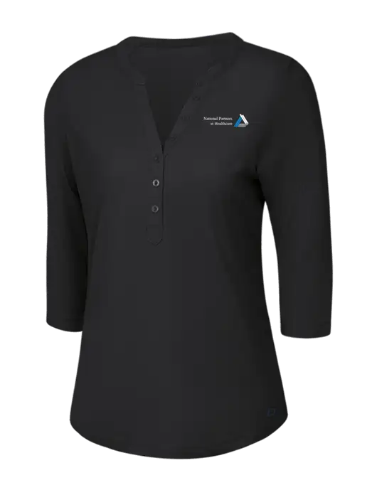 OGIO Blacktop Jewel Henley w/NPH Logo