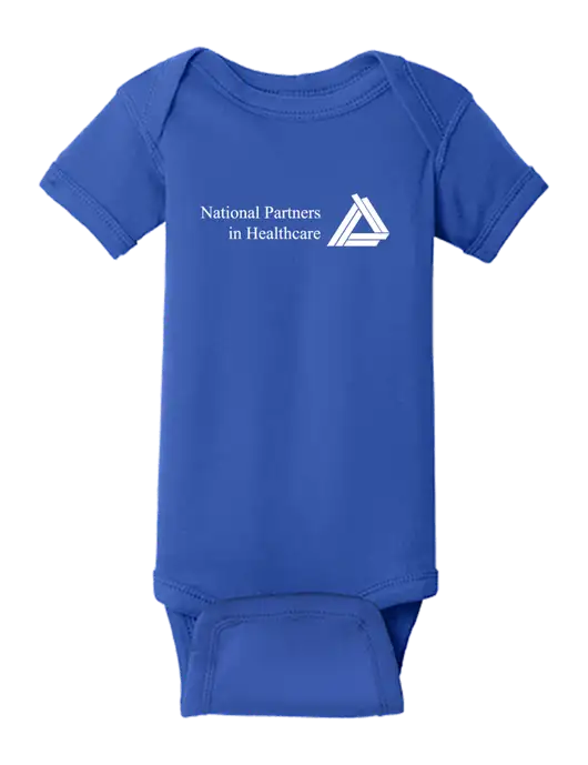 Rabbit Skins Royal Infant Short Sleeve Baby Rib Bodysuit w/NPH Logo