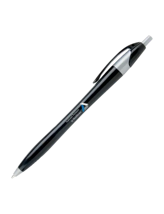 Novella Black/Silver Corporate Pen - Blue Ink w/NPH Logo