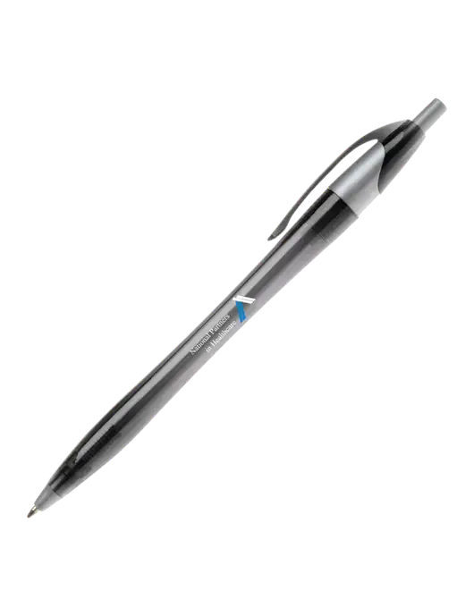 Novella Translucent Black/Silver Jewel Pen - Blue Ink w/NPH Logo
