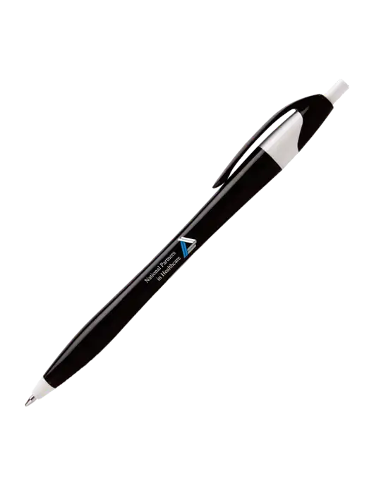 Novella Black/White Executive Pen - Blue Ink w/NPH Logo
