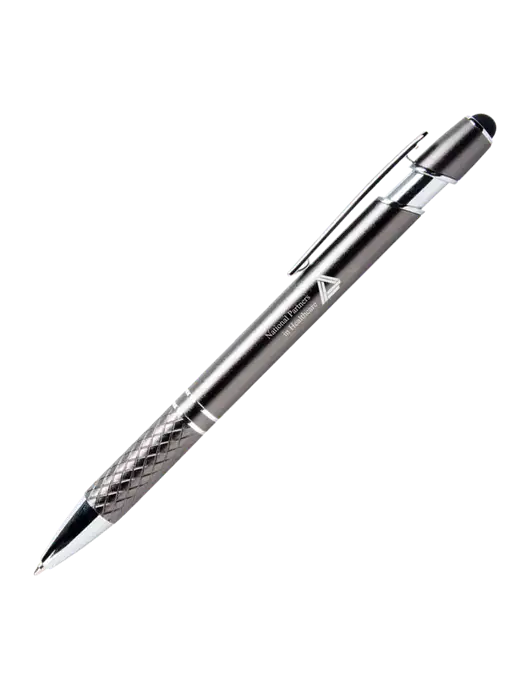 Valencia Gunmetal Stylus Pen - Black Ink w/NPH Logo