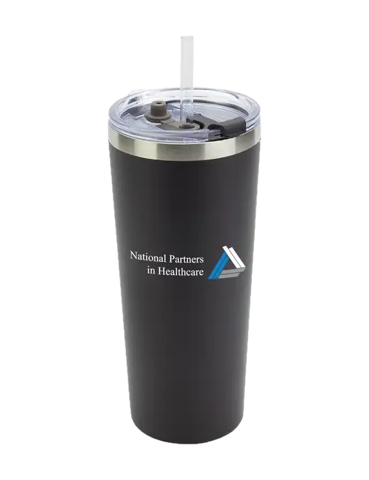 Brighton Black 20 oz Insulated Tumbler & Straw w/NPH Logo