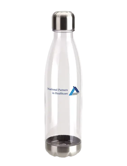 Bayside Tritan Clear 25 oz Bottle with Stainless Base and Cap w/NPH Logo