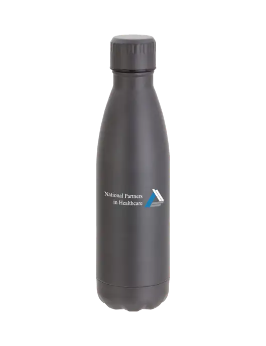 City Go Matte Charcoal 17 oz Insulated Bottle w/NPH Logo