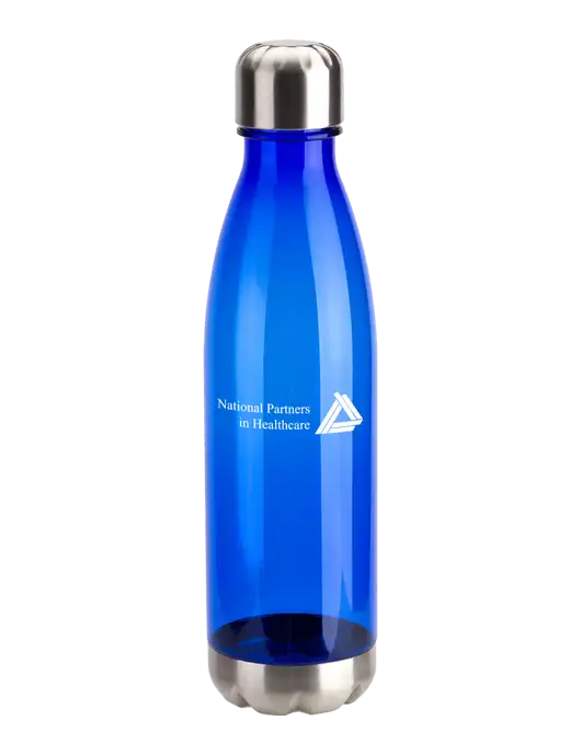 Bayside Tritan Blue 25 oz Bottle with Stainless Base and Cap w/NPH Logo