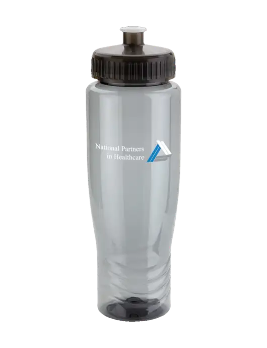 Roam Smoke 28 oz Eco-Polyclear Bottle with Push Pull Lid w/NPH Logo
