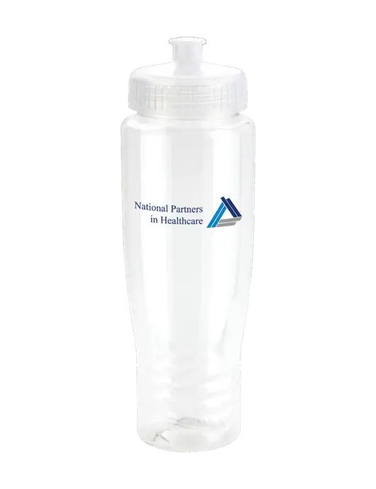 Roam Clear 28 oz Eco-Polyclear Bottle with Push Pull Lid w/NPH Logo