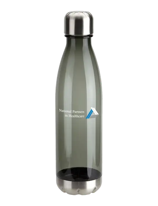 Bayside Tritan Smoke 25 oz Bottle with Stainless Base and Cap w/NPH Logo