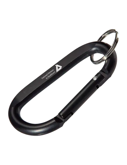 Black Carabiner & Key Ring w/NPH Logo