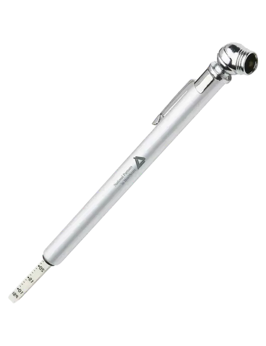 Quick View Silver Tire Gauge w/NPH Logo