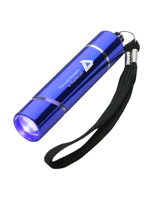 Blue Aluminum Scope LED Flashlight w/NPH Logo