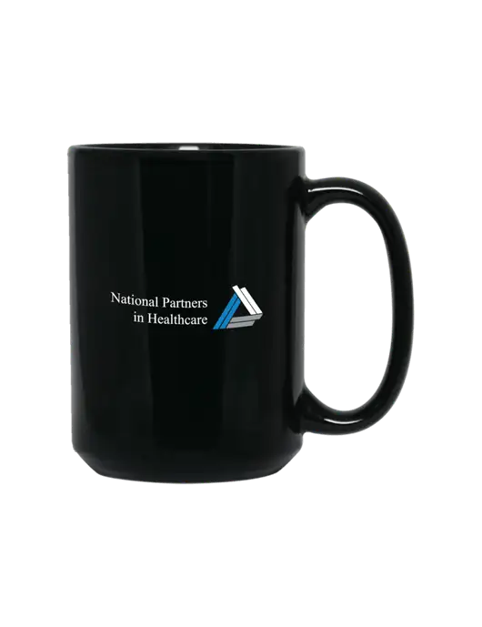 15 oz Black Ceramic Mug w/NPH Logo