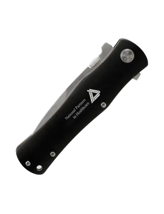 Black Folding Knife with Pocket Clip w/NPH Logo