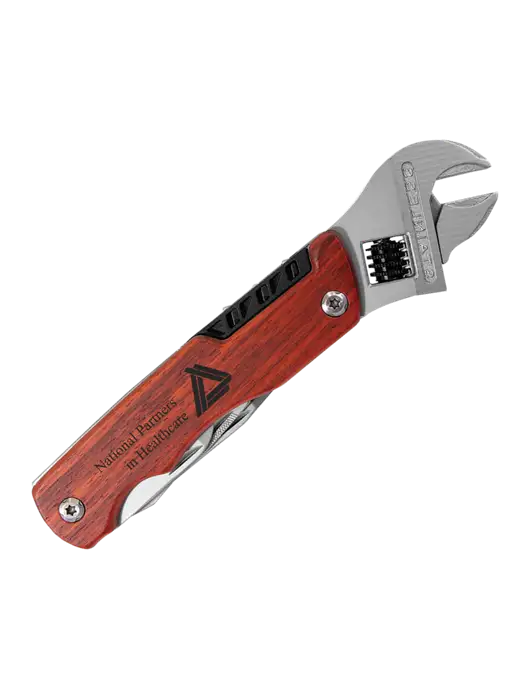 Wood Handle Wrench Multi Tool with Case w/NPH Logo