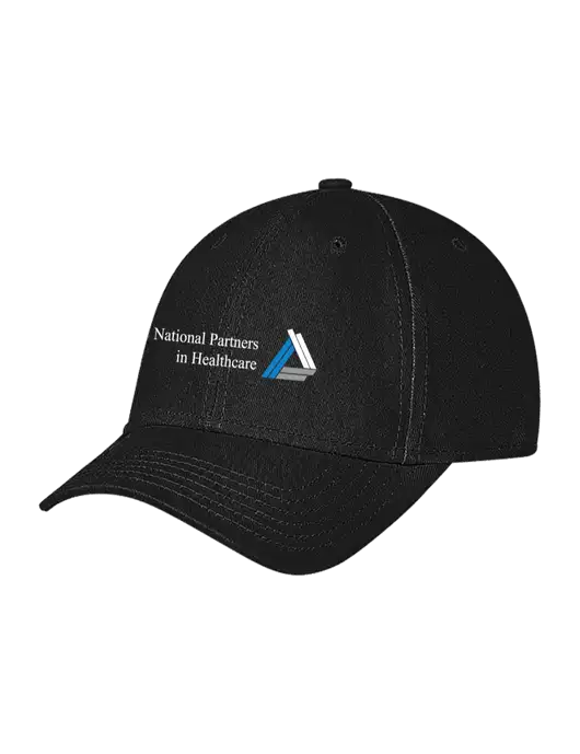 Black Structured Soft Snap Closure Hook & Loop Cap w/NPH Logo