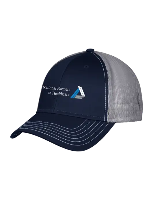 Navy & Grey Mesh Trucker Cap Snap Back w/NPH Logo