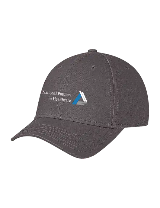 Medium Dark Grey Structured Soft Snap Closure Hook & Loop Cap w/NPH Logo