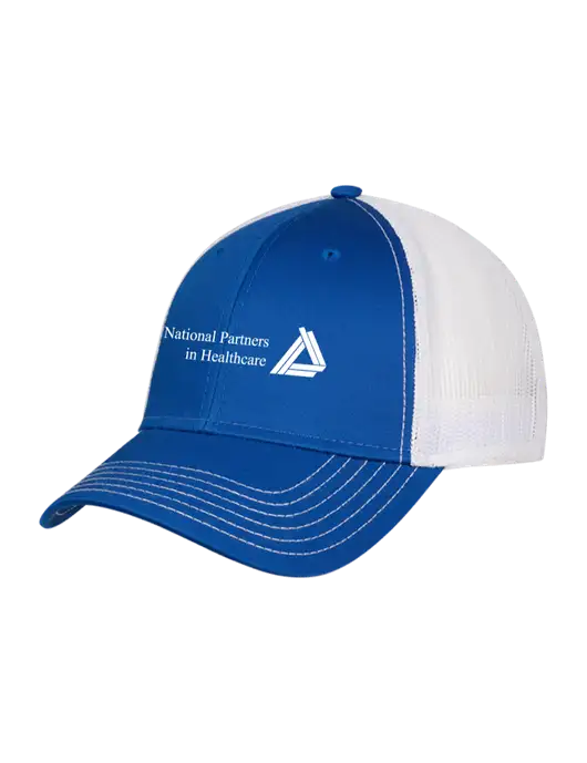 Royal & White Mesh Trucker Cap Snap Back w/NPH Logo