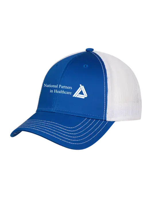 Royal/White Mesh Trucker Cap Snap Back w/NPH Logo