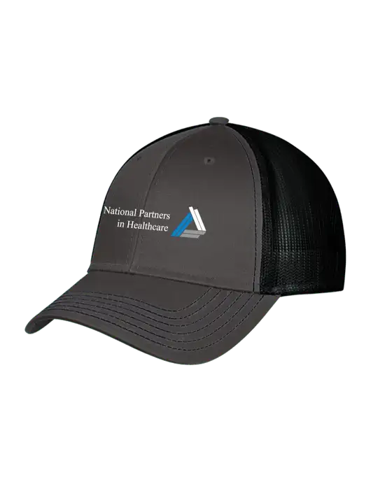 Charcoal & Black Mesh Trucker Cap Snap Back w/NPH Logo
