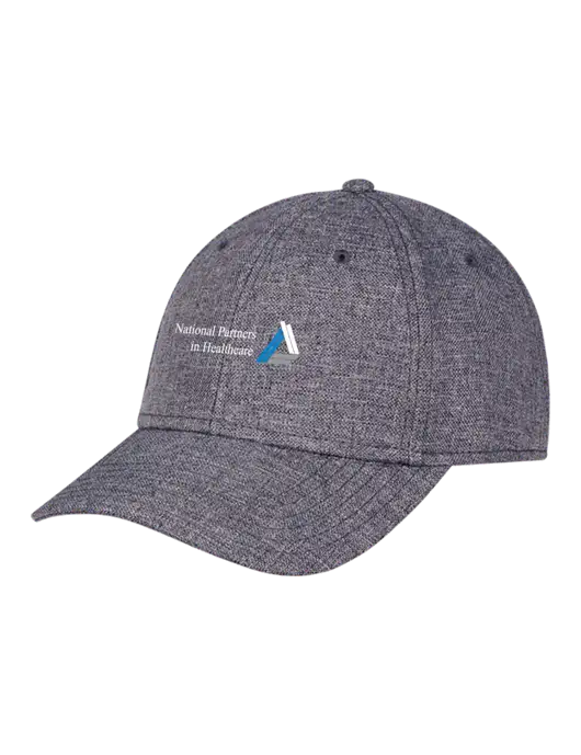 Heather Charcoal Structured Linen Look Cap Hook & Loop w/NPH Logo