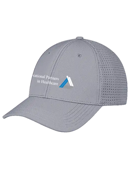 Grey Performance Stretchable Cap Hook & Loop w/NPH Logo