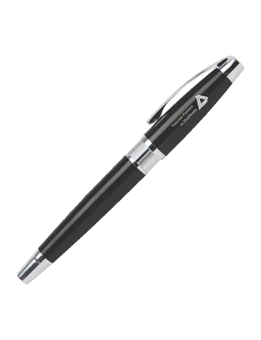 Masscotti Black Rollerball Pen - Black Ink w/NPH Logo