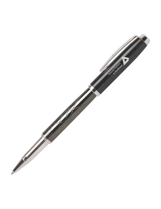 Modernist Black Rollerball Pen - Black Ink w/NPH Logo
