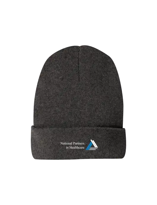 Recycled Charcoal Heather Beanie w/NPH Logo