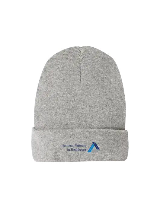Recycled Light Heather Grey Beanie w/NPH Logo