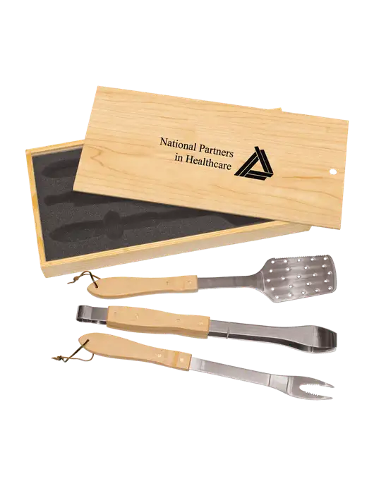 Wood BBQ Gift Set w/NPH Logo