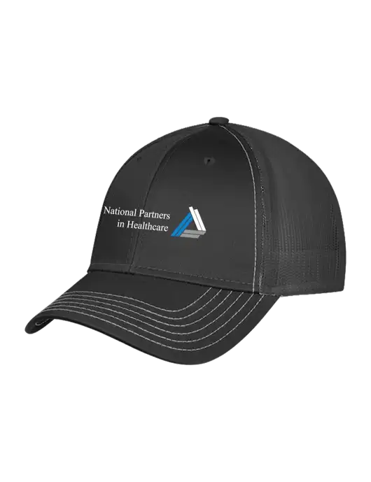 Charcoal Grey Mesh Trucker Cap Snap Back w/NPH Logo