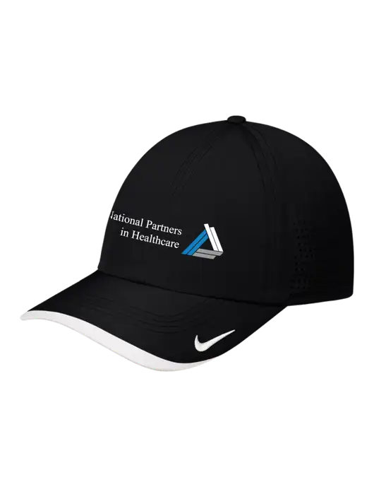 Nike Black/White Dri-FIT Perforated Performance Cap w/NPH Logo