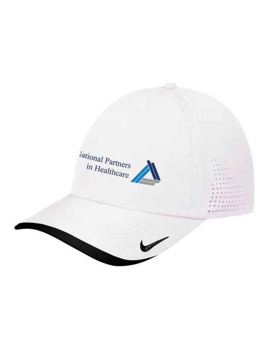 Nike White/Black Dri-FIT Perforated Performance Cap w/NPH Logo